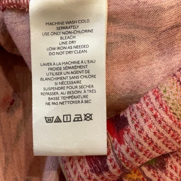 Free People Jackie Smocked Deep V-Neck Mini Dress Floral Print Size S/P - Picture 13 of 14